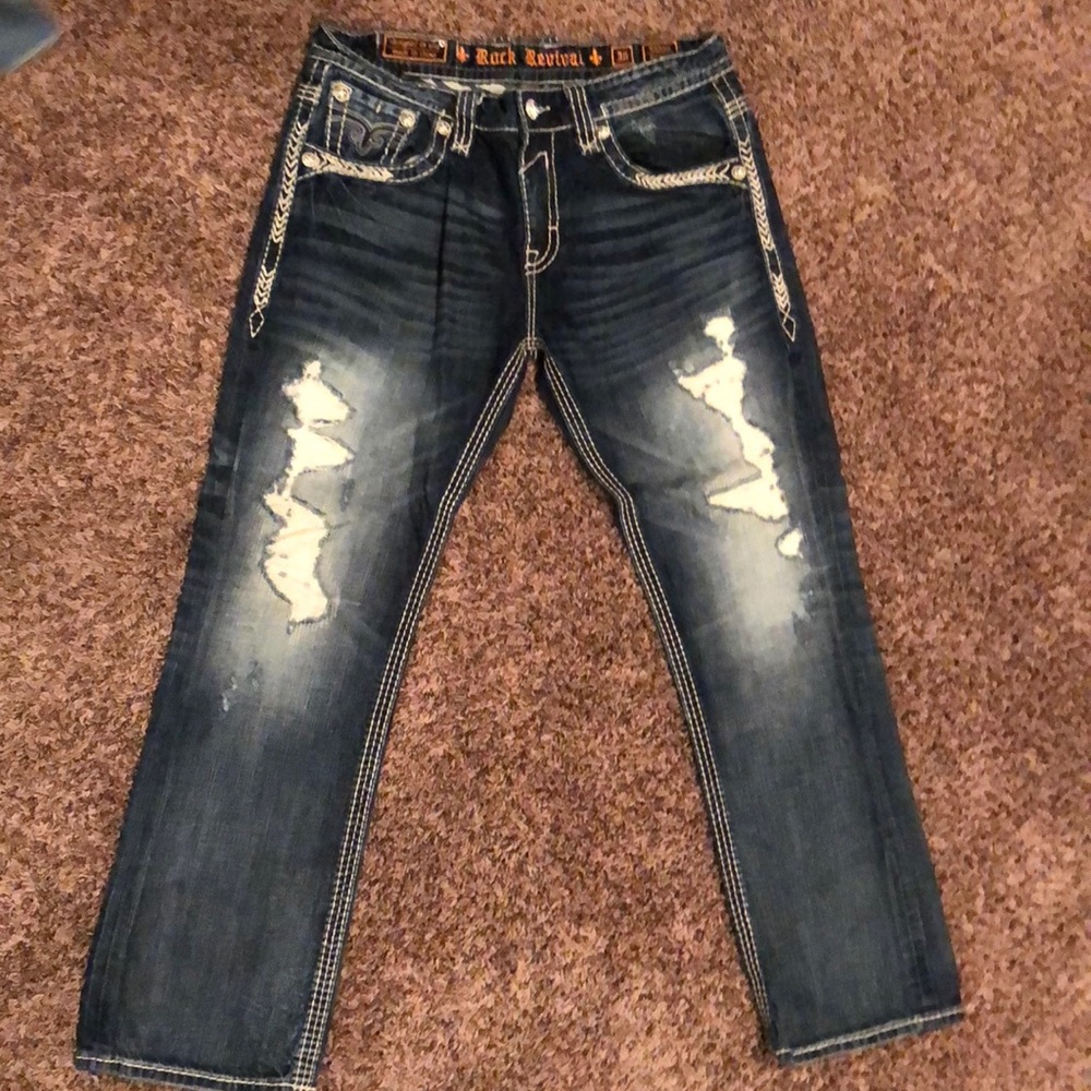 Rock Revival Blue Jeans